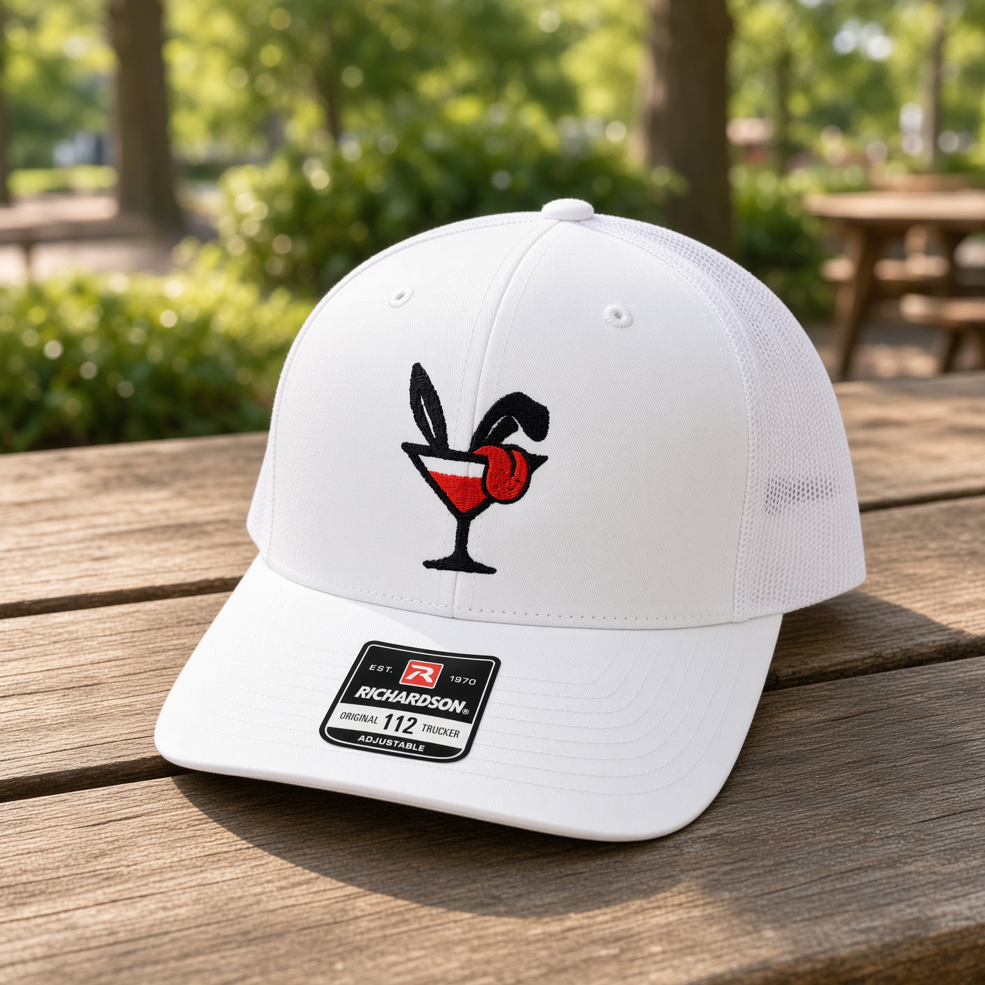 Hare of the Dog Trucker Hat, White on White