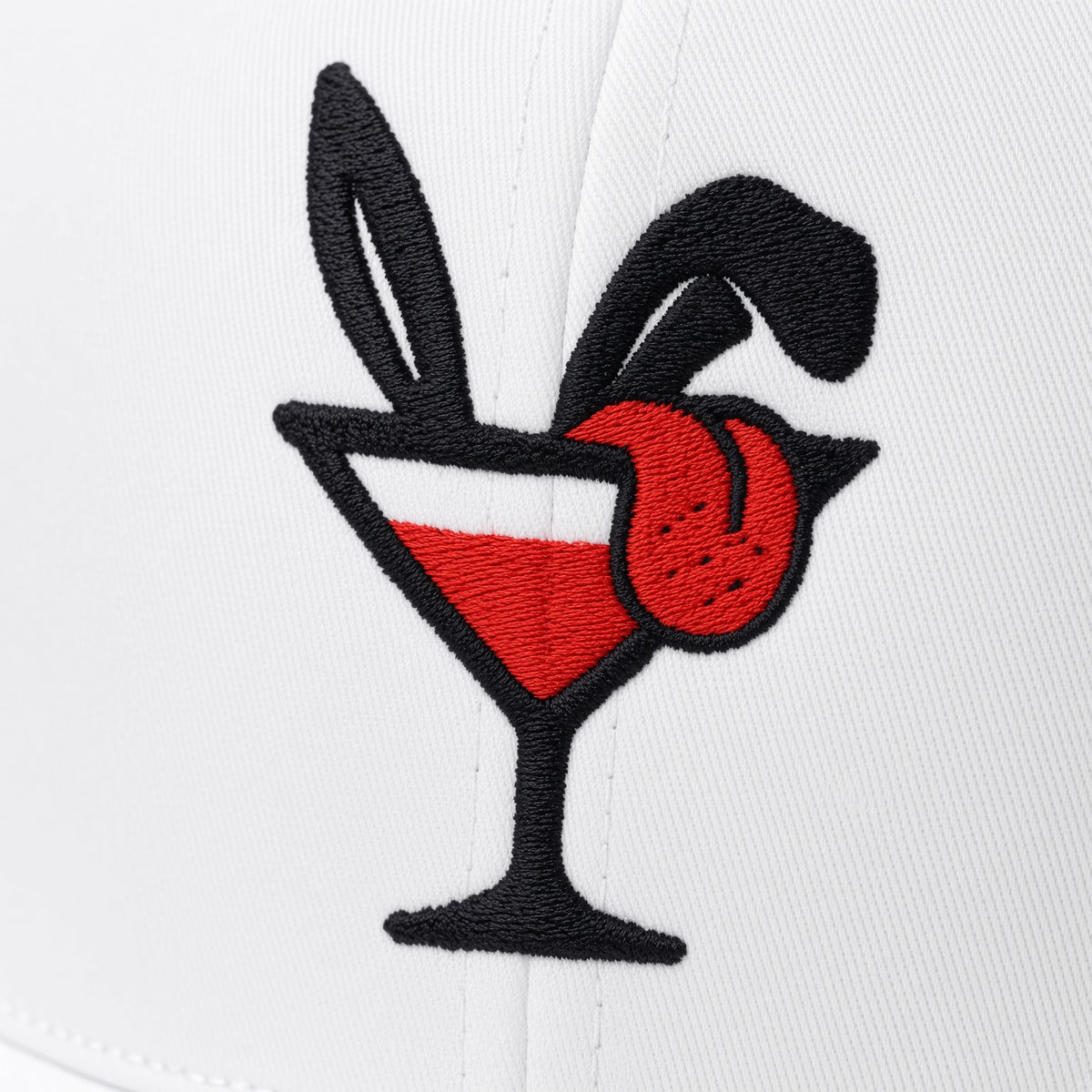 Hare of the Dog Trucker Hat, White on White