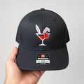 Hare of the Dog Trucker Hat, Black on Black